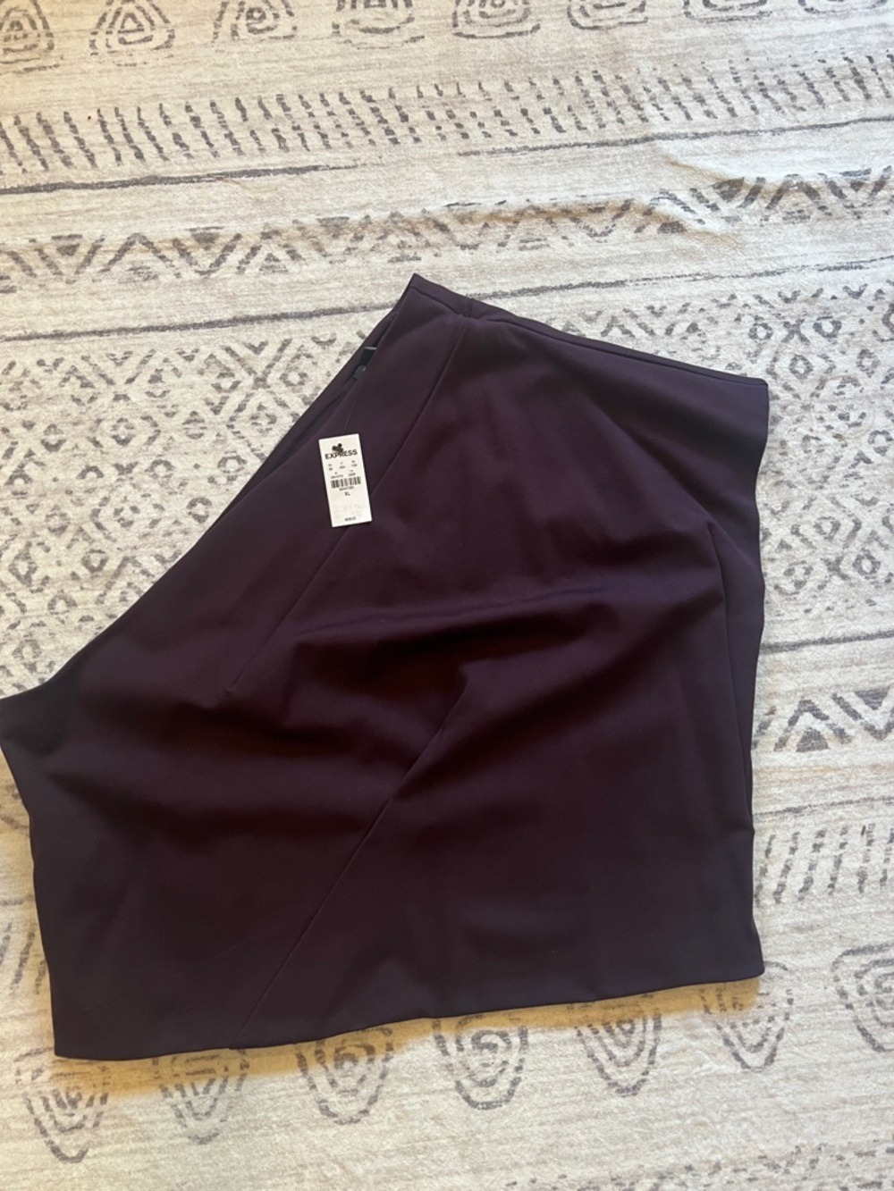 Express Asymmetric Midi Top  in Deep Plum
